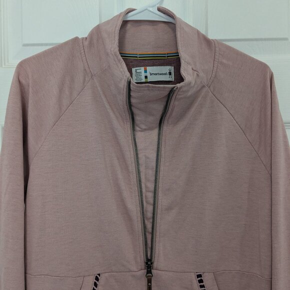 Smartwool Active Reset Pullover 1/2 Zip Womens Medium Woodrose Pink Long Sleeve - Picture 2 of 9
